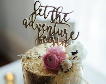 Let The Adventure Begin Cake Topper 65 Inches Wedding Travel Let The Adventure Begin Cake Topper 65 Inches Wedding Travel