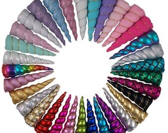 You Pick Colors - 5" Padded Unicorn Horns - Just the Horn - Craft Supply - UCH