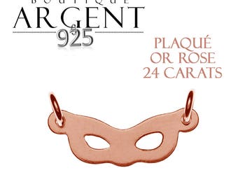925 sterling silver plated spacer connector finish rose gold mask