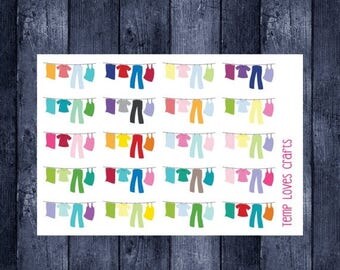 Weekend Sale Laundry Line Stickers for your planner or scrapbooking.