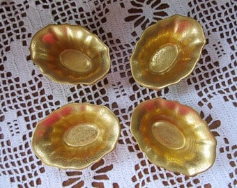 Noritake Gold Nut Dishes Set of Four (4)