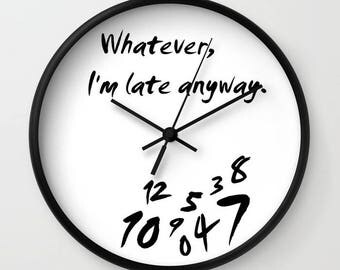 Black And White Wall Clock white wall clock | etsy Black And White Wall Clock white wall clock | etsy