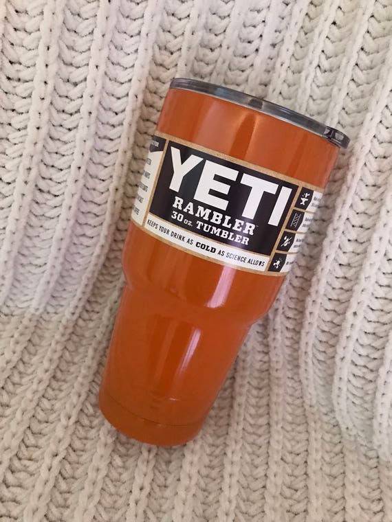 30 Oz YETI Orange Tumbler