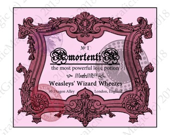 Love potion labels | Etsy