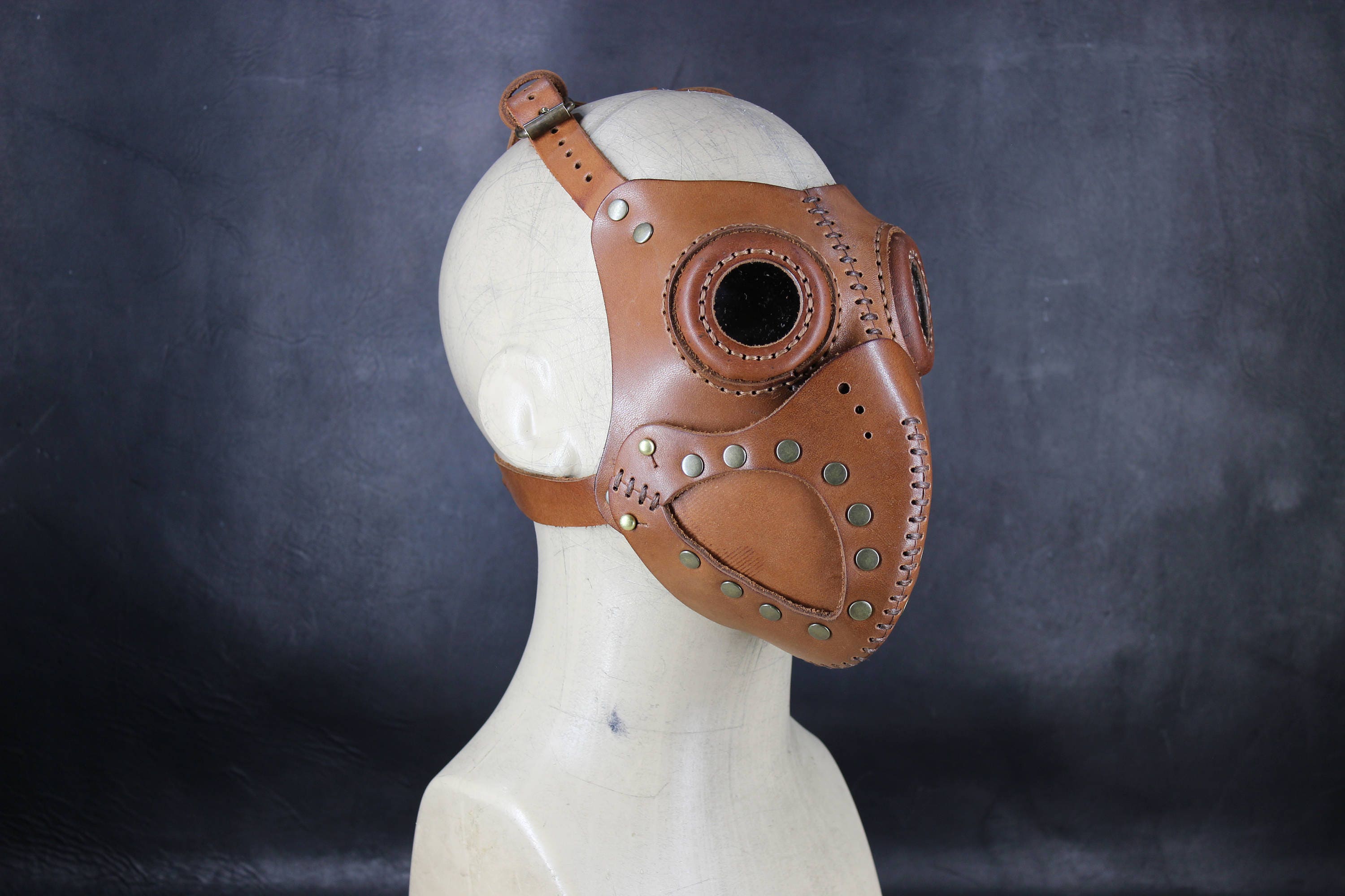 Steampunk Mask Leather Mask Halloween Mask LARP