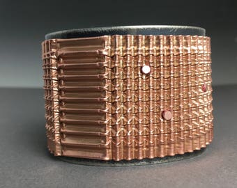 Cuff Bracelet - Statement Cuff - Copper Cuff- Mixed Metal Cuff