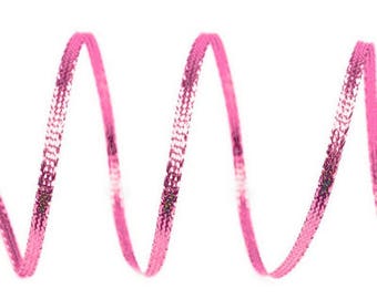 10 m Ribbon lurex pink 3 mm metal