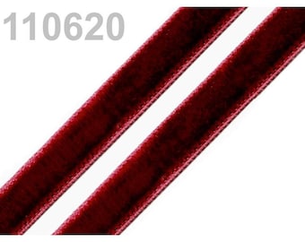5 m of 9 mm Burgundy velvet Ribbon
