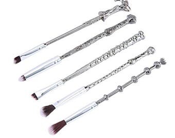 5pc Magic Wand Wizard Themed Makeup Brushes Make Up Cosmetic Set
