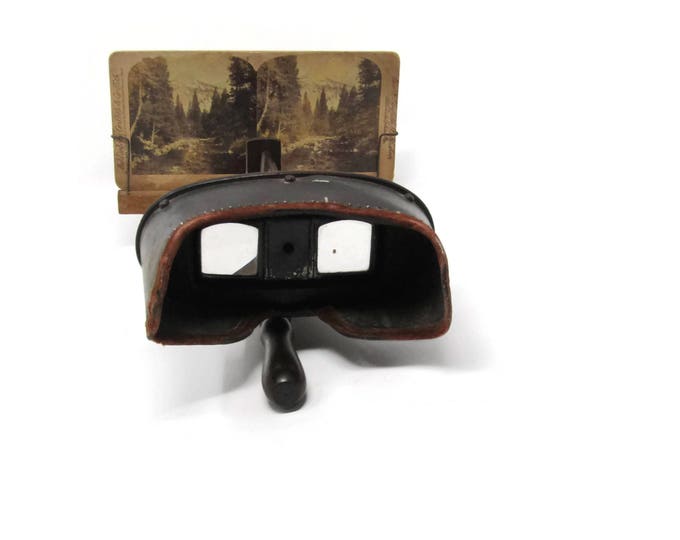 Early 20th Century Stereoscope with View Cards - Keystone View Monarch Stereoscope Viewer - State of the Art Parlor Entertainment in 1904
