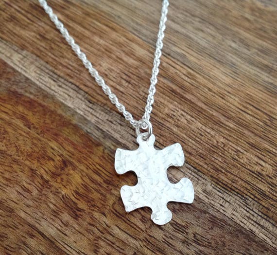 Handcrafted Jigsaw Puzzle Necklace Puzzle Necklace Jigsaw