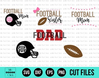 Football SVG - SVG Files - Football Monogram SVG - Football Mom Svg - Svg Bundle - Football Dad Svg - Football Sister Svg - Sports Svg