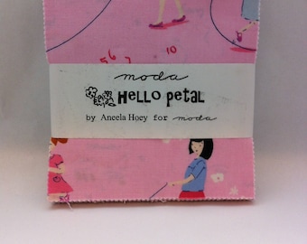 HELLO PETAL by Aneela Hoey for Moda, OOP Charm Pack