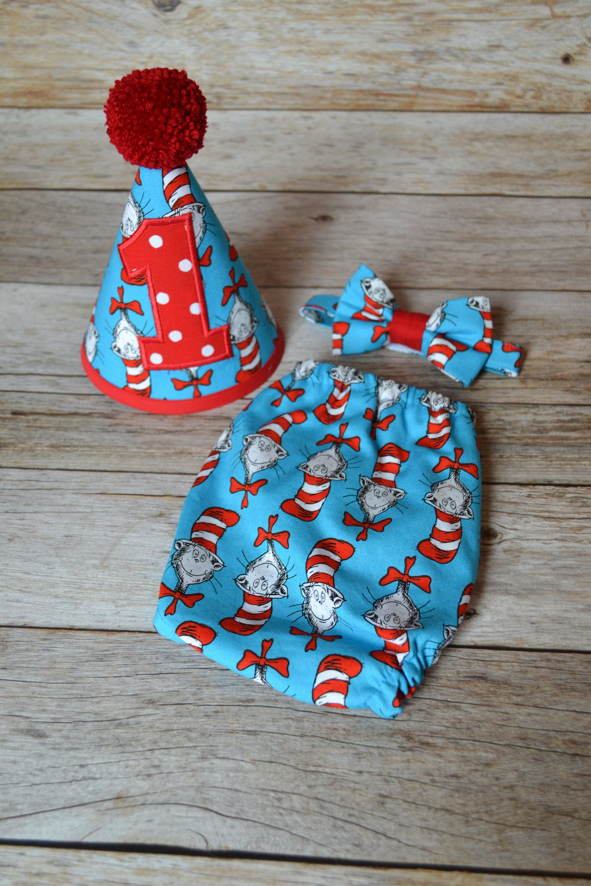 Boy Cake Smash Outfit Dr. Suess Cake Smash Cat in the Hat