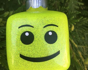 Lego man inspired ornament