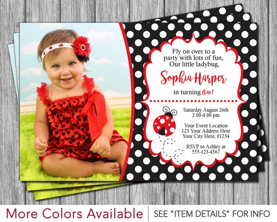 Ladybug Birthday Invitation Il_570xn