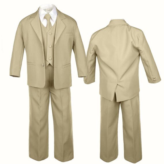 New Baby Toddler Boys KHAKI Formal Recital Baptism Wedding
