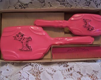 Vintage Child's Celluloid Vanity Set