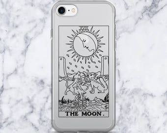 The Moon Tarot Card Clear iPhone 7 Case, iPhone 7/7plus, iPhone 6/6 Plus, iPhone 5