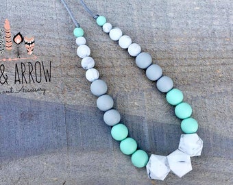 Teething Necklace/ DIY Silicone Teething/ Nursing Necklace/ Teething Toy/ Silicone Beads/ DIY Teething/ For Mom/ Tula Accessory