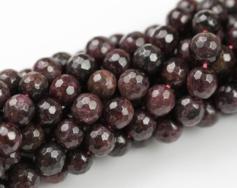 Gorgeous Garnet, High Quality in Faceted Round, 4mm, 6mm, 10mm, 12mm- Wholesale Bulk or Single Strand!