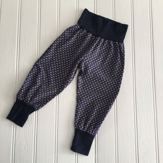 Baby Child Harem Pants Hareem Pants Whales on Navy Baby