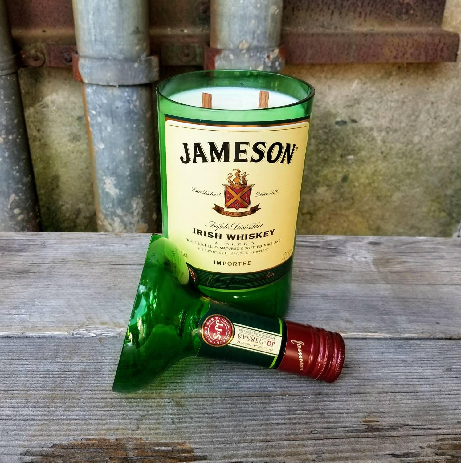 Jameson Irish Whiskey Liquor Bottle Soy Candle Gaint 1.75