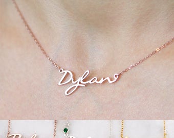 Name Necklace • Custom Name Jewelry • Baby Girl Personalized Name Jewelry • New Mom Children Dainty Necklace • Bridesmaids Gifts • NH02F44