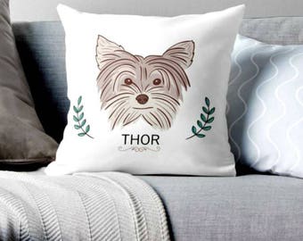 custom pillow, custom pet, custom dog pillow, custom dog art, custom art, custom decor, pet decor, pet pillow, dogs, animals pillow