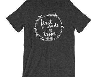 1st-5th Grade Teacher T-shirt | Tribe First Grade, Second Grade, Third Grade Level Shirt | Super-Soft | Elementary | School Spirit Shirt