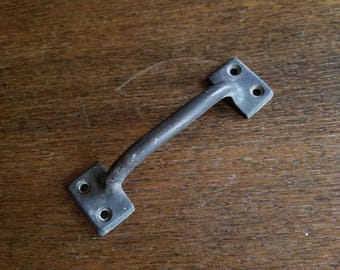 Dark Brass Pull, Antique Brass Pull, Vintage Brass Pull, Cabinet Pull, Old Brass Handle, Dark Hardware, Drawer Pull, Oil Rubbed Bronze