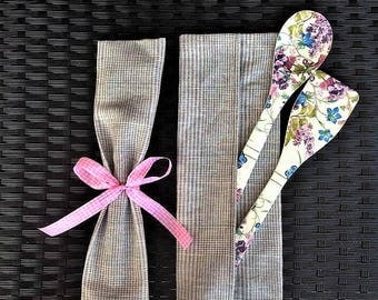 Wooden spoons handmade set, decorative spatulas decoupage, home kitchen decor, floral accents, small gift for her, new home hostess present