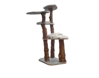 74" Eco Natural Cat Tree w/ real wood logs Modern Cat Activity Furniture - custom sizes & colors available- quick shipping