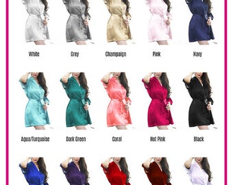 ADD CUSTOMIZATION! Solid Wedding Gift Bride Robe Variety Of Colors Bride, Bride To Be, Wedding Gift, Bridal Shower, S-XXL