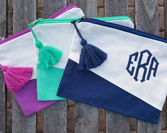 Monogram Makeup Bag, Pencil Pouch, Pouch, Monogram bag, Monogrammed makeup bag, Monogrammed,