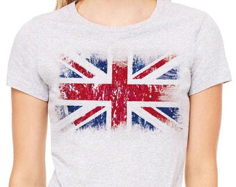 british flag t shirt women's