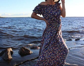 длинное платье, летнее платье, long dress, summer dress