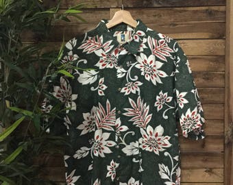 Hawaiian Shirt Camisa Hawaina 90s Vintage Kahala Hawaii Mahalo Vintage Store