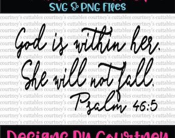 God is within her. She will not fail SVG PNG File