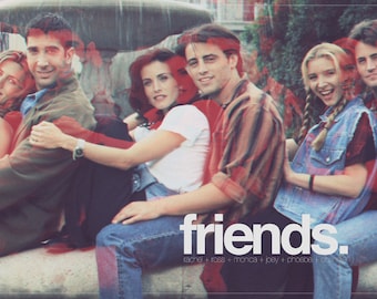 FRIENDS TV Show Poster // TV + Movie Alternative Poster // Friends Retro Style Minimalist Poster Wall Art // Gift Idea