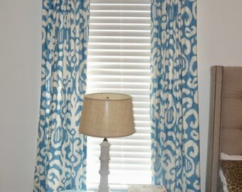 Pair Custom Lined Curtains, Your Fabric