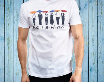 Friends tv show shirt Mens shirt Friends show shirt Vintage shirt Fan t shirt Unisex 90s clothing Printed shirt Graphic tee Movie shirt 047