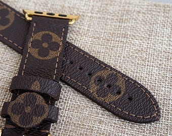 Apple watch strap, lv strap, Apple watch band,, louis vuitton straps, handmade apple watch band, apple watch lv band, gift watch band