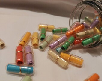 10 Clear pill messages | Birthday | Mothers day | Valentines day | Anniversary | Christmas | Advent calendar | Secret note capsule
