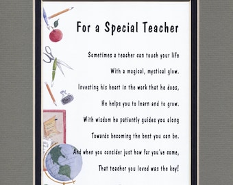 Teacher poem | Etsy