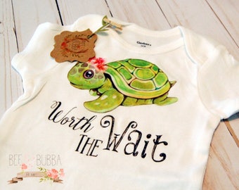Worth the Wait Onesie®, Boho Onesie, Sea Turtle Shirt, Boho Baby Clothes, Girl Onesie, Baby Gift, Shower Gift, Toddler Shirt, Bee & Bubba