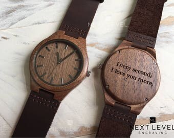 1st Anniversary Gifts for Men 1 Year Anniversary Gifts for Boyfriend, Gifts for Husband, 10th Anniversary, Mens Engraved Watch, Unique Gifts
