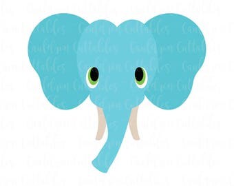 Elephant SVG File - Baby Elephant Clipart - Baby Animal DXF EPS Png Cut File - Diecut Machine Digital File - Instant Download