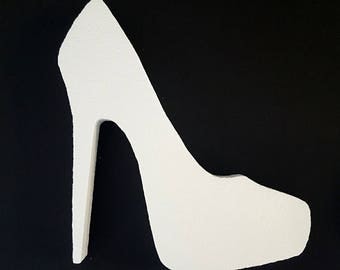 Styrofoam Stiletto High Heel Shoe Cut Out,centerpiece,shopping,shoes,heels,styrofoam shapes,shoe cut outs,styrofoam,stiletto heel cut out