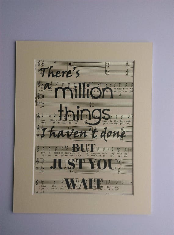 Hamilton Music Print Alexander Hamilton lyrics Lin Manuel